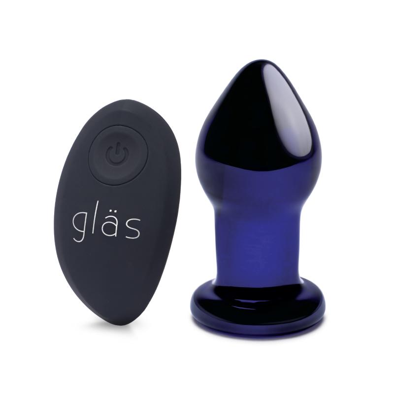 Glas - Rechargeable Remote Controlled Vibrating Butt Plug - Sklenený Análny Kolík 2
