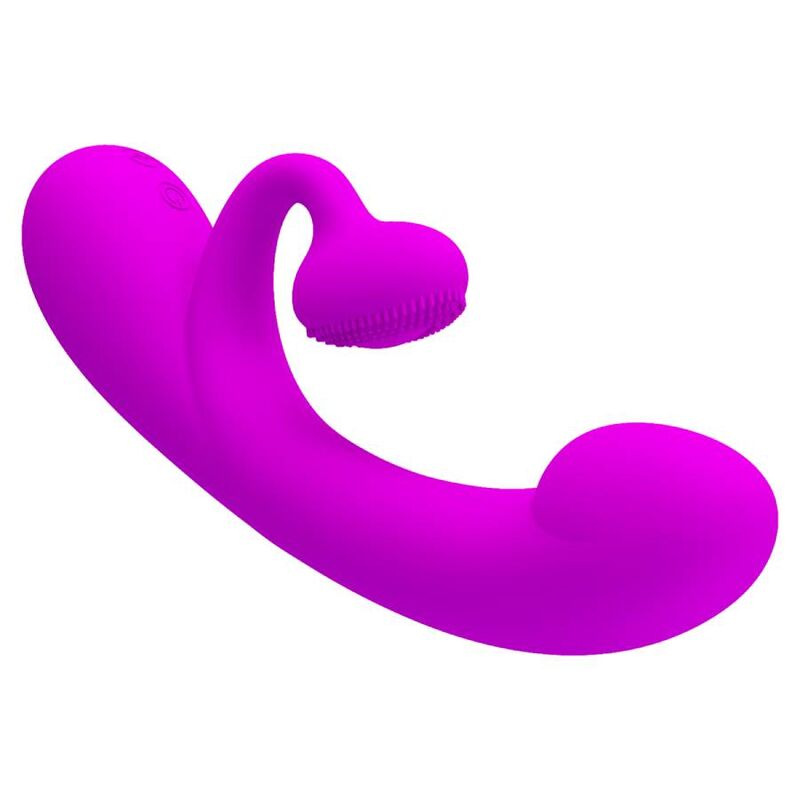 Pretty love - sincere silicone clitoral vibrator and sucker purple 5