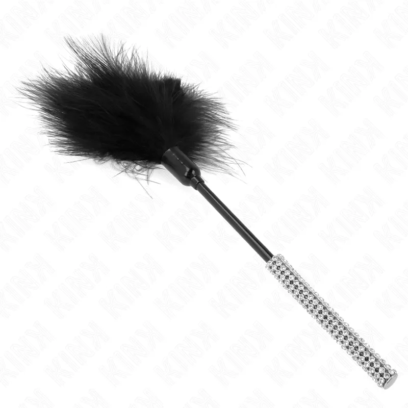 Kink - Tickle Feathers With Rhinestone Handle 27 Cm 2
