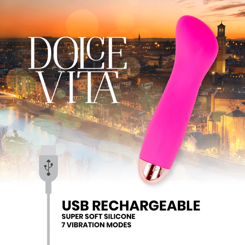 Dolce vita - rechargeable vibrator one pink 7 speed 4