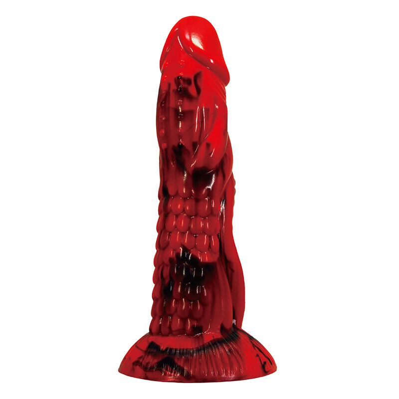 Power monsters - minotaur fantasy dildo with suction cup 21 cm Ø 5 cm red & black 1