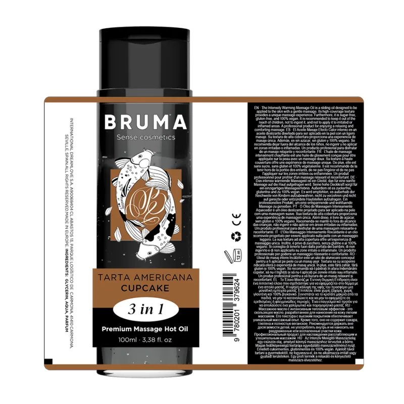 Bruma - premium massage hot oil cupcake 3 in 1 - 100 ml 4