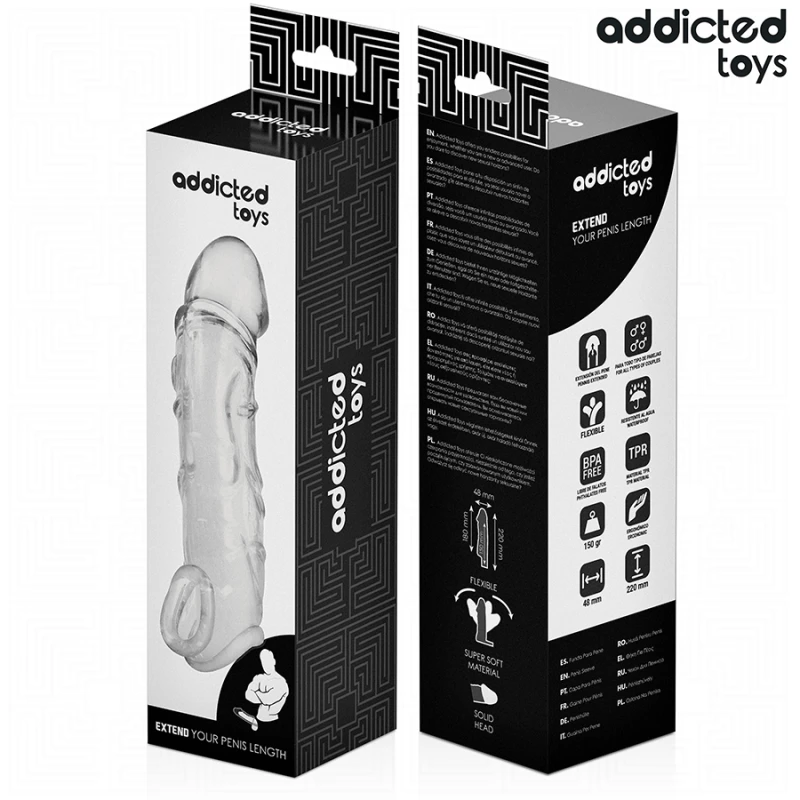 Addicted toys - transparent penis extenson 27 cm 6