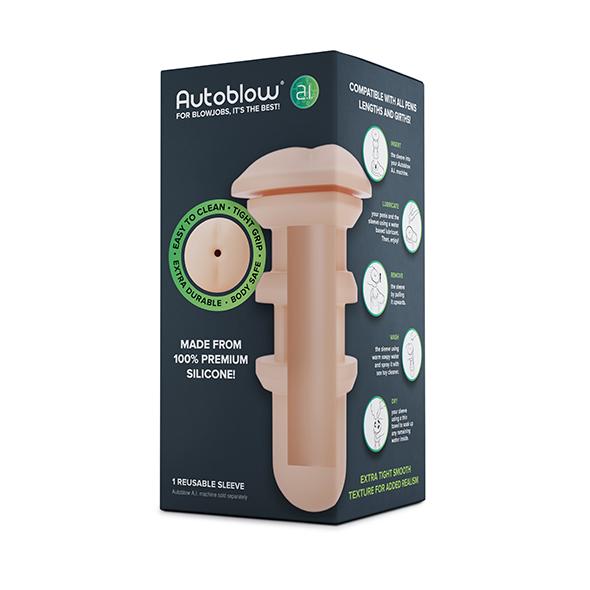 Autoblow - A.I. Silicone Anal Sleeve Beige