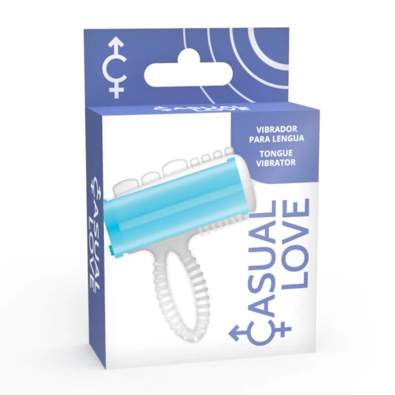 Casual Ring Tongue Vibrating Blue 2