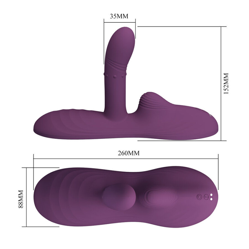 Pretty love - luka sit-down vibrator with heat effect and remote control 8