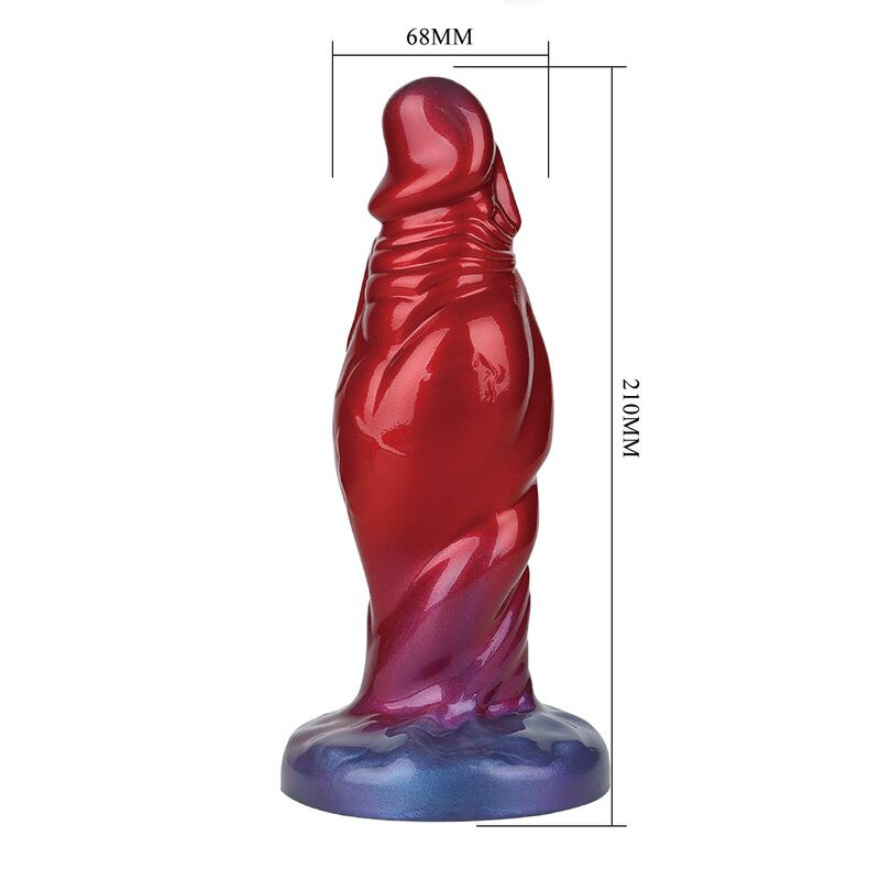 Power monsters - shadow behemoth bicolor inflatable fantasy silicone dildo 22 cm Ø 5 cm 6