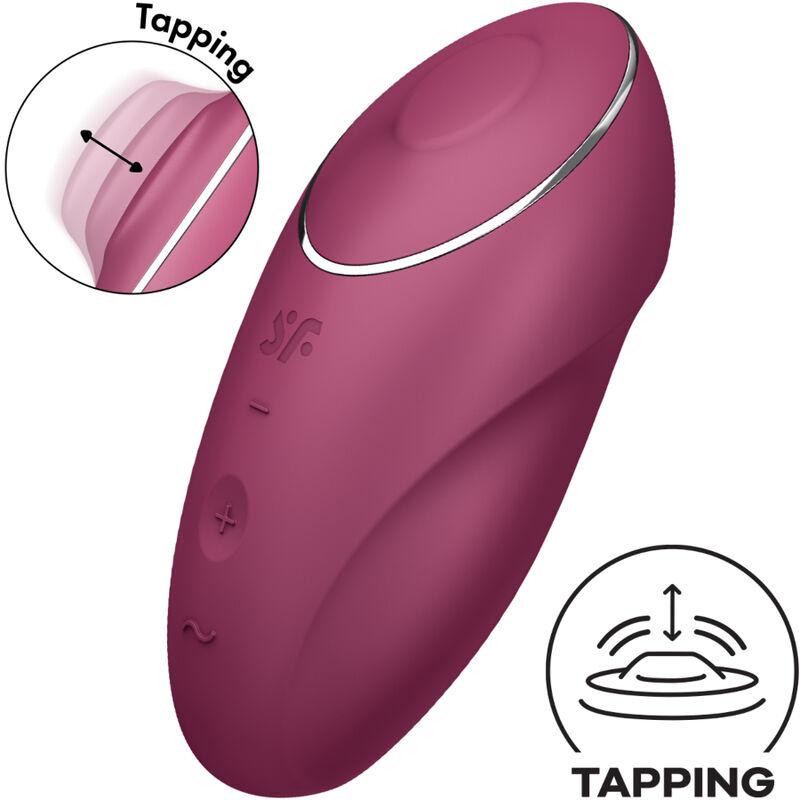 Satisfyer - Tap & Climax 1 Lay-On Vibrator Red 3