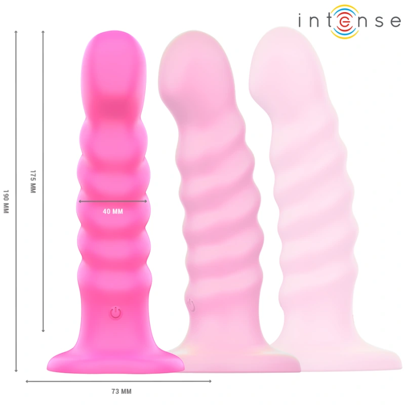 Intense - cindy vibrator size l spiral design 10 vibrations pink remote control 2