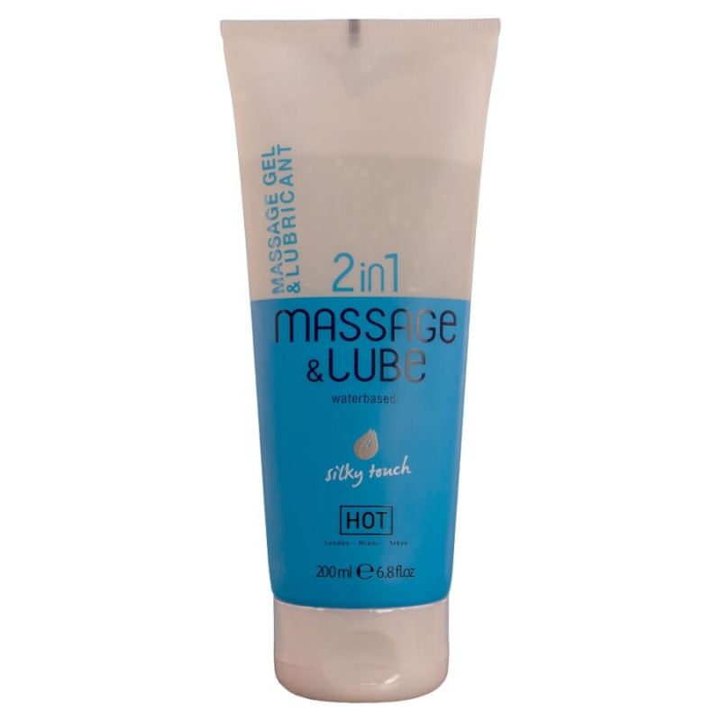 Hot - massage & glide gel 2in1 silky touch 200 ml