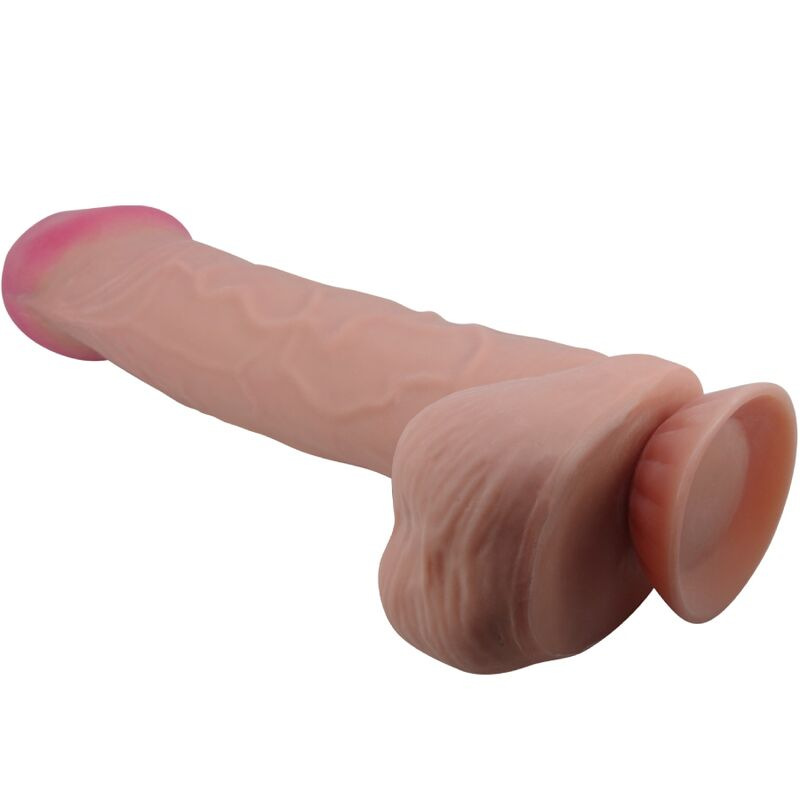 Pretty love - sliding skin series realistic dildo with sliding skin suction cup brown 26 cm 1