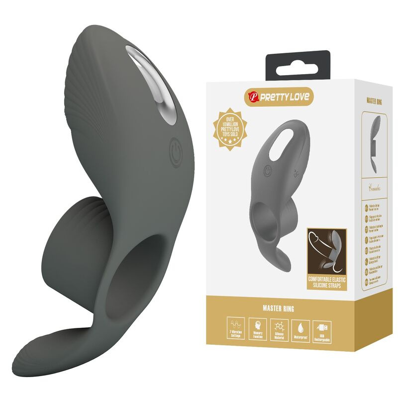 Pretty love - rechargeable vibrating ring with dual stimulation 10
