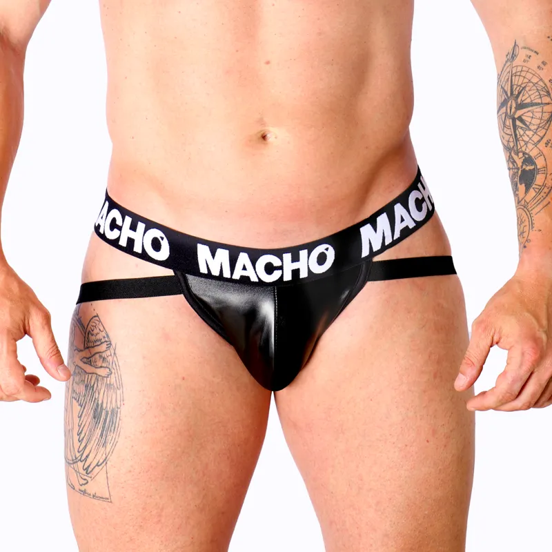 Macho - Mx25nc Jock Black Leather Xl