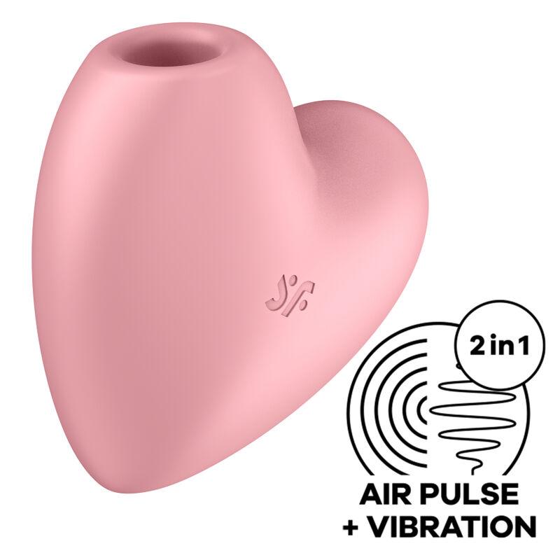 Satisfyer Cutie Heart Stimulator &Amp; Vibrator Pink - Stimulátor Klitorisu