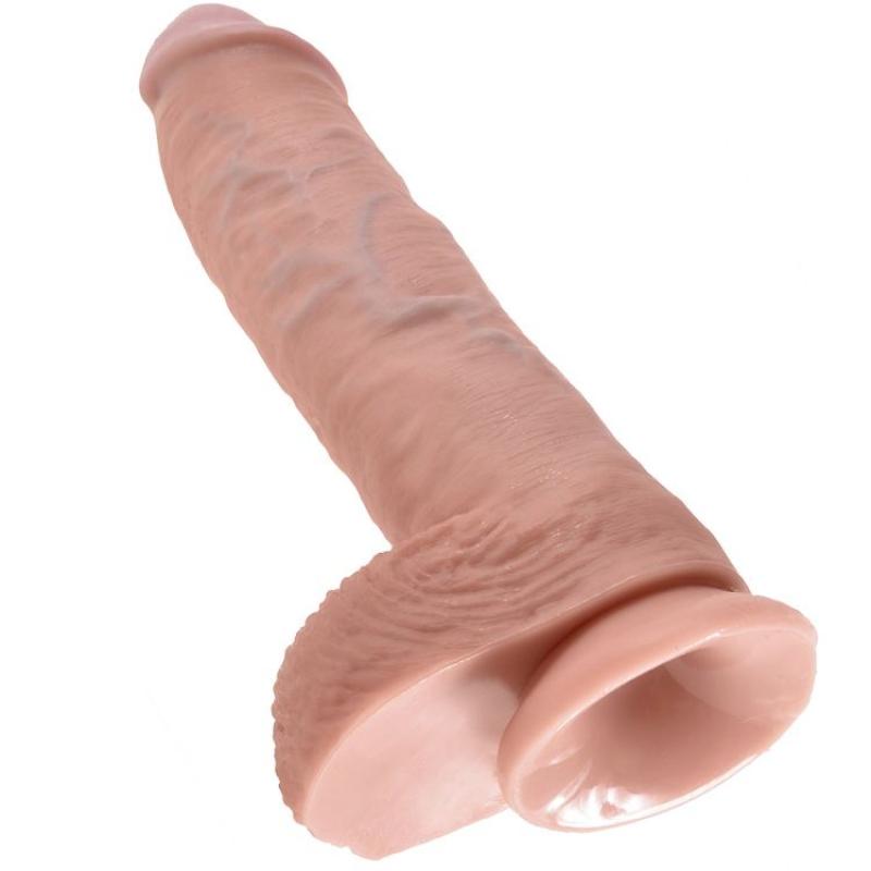 King Cock 10" Cock Flesh With Balls 25.4 Cm 4