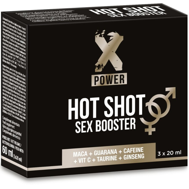 X power - hot shot sex booster increase libido 3 x 20 ml