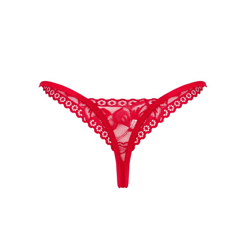 Obsessive - Lacy Thong Red M/L