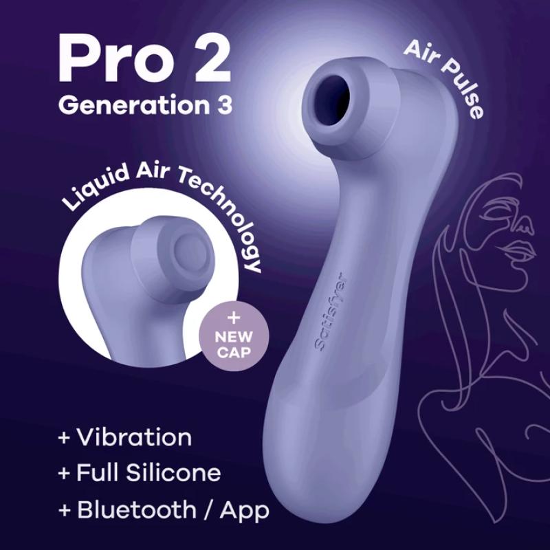 Satisfyer - Pro 2 Generation 3 App Controlled Lilac - Stimulátor Klitorisu 5