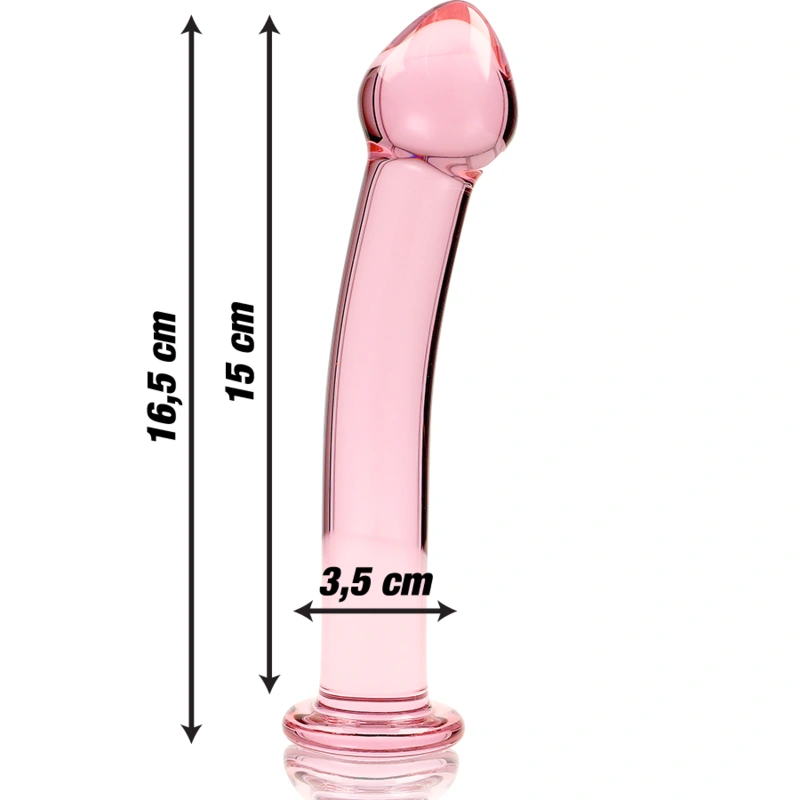 Nebula series by ibiza - model 11 dildo borosilicate glass pink 16 cm -o- 3 cm 2