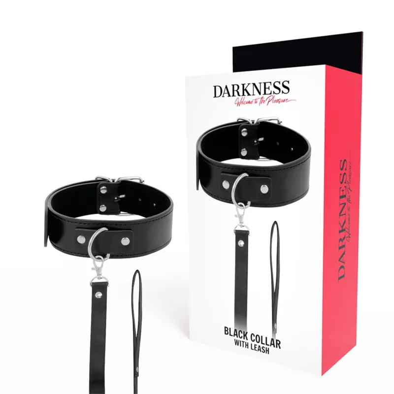 Darkness Padded Locking Posture Collar - Obojok S Vodítkom