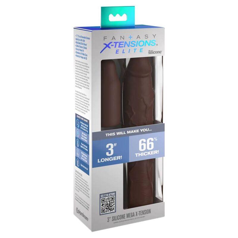 Pipedreams Sleeve 22,86 Cm + 7,62 Cm Plug Brown - Návlek Na Penis 2