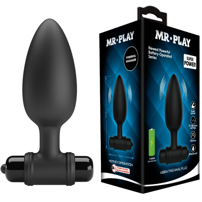 Mr play - super power anal plug with vibration