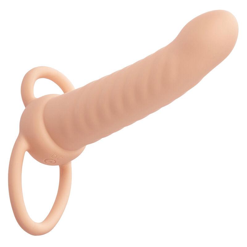 Calexotics - Maxx Ribbed Dual Penetrator 10 Vibrations Flesh 1