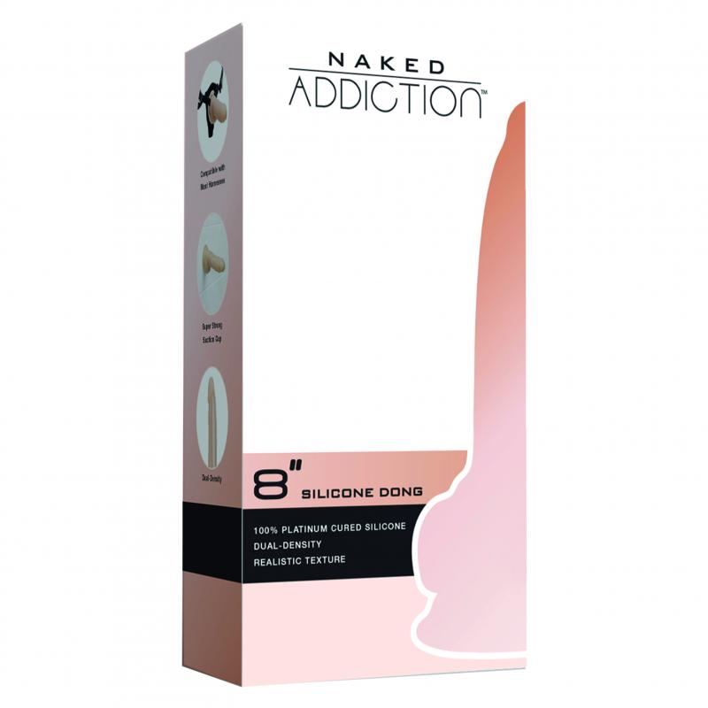 Naked Addiction - 8 Inch Dual Density Dong Vanilla