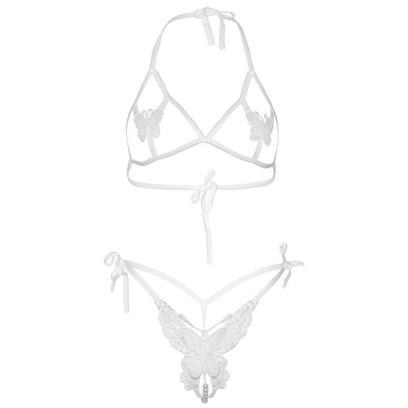 Leg Avenue Two Pieces Set Bra And Panty Of Butterflies & Pea 4