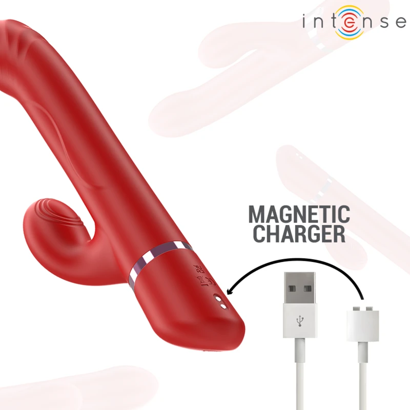 Intense - lele multifunction vibrator rotating & oscillation & stimulation red 6