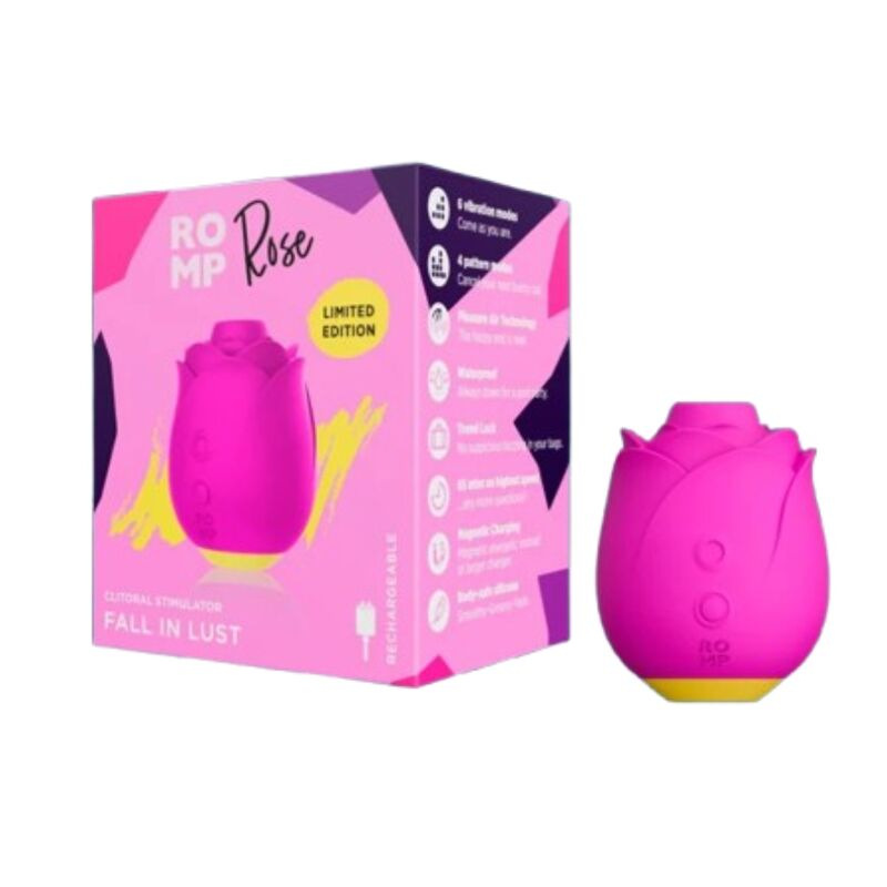Romp - rose 2.0 clitoral suction tool pink shape limited edition 1