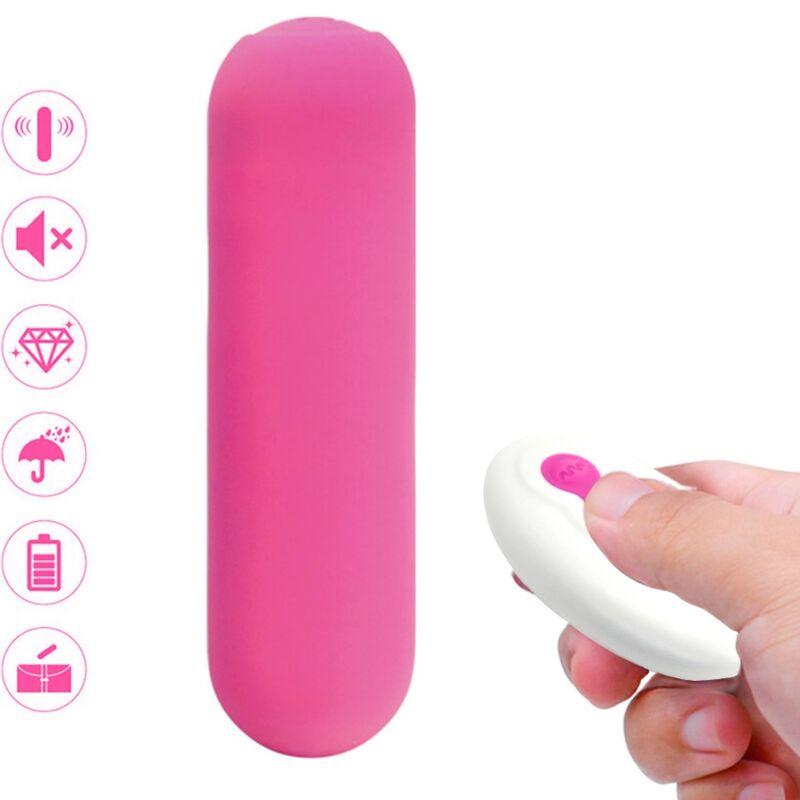 Armony - splash joie vibrator bullet silicone remote control 10 vibrations 75 x 19 cm pink