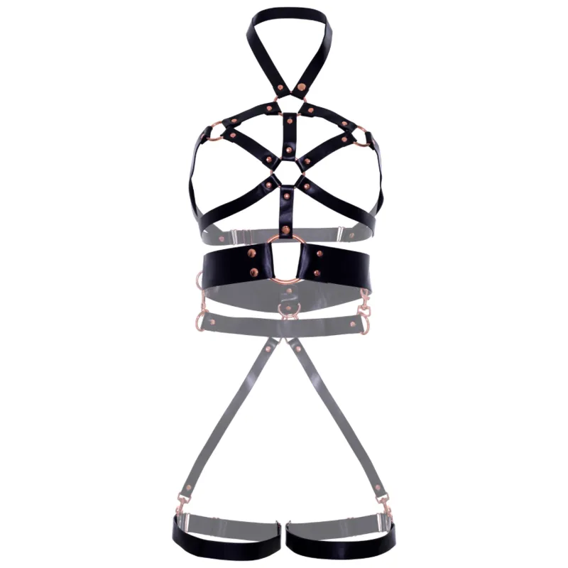 Leg Avenue - Vegan Leather Grip Body Harness Black S 5