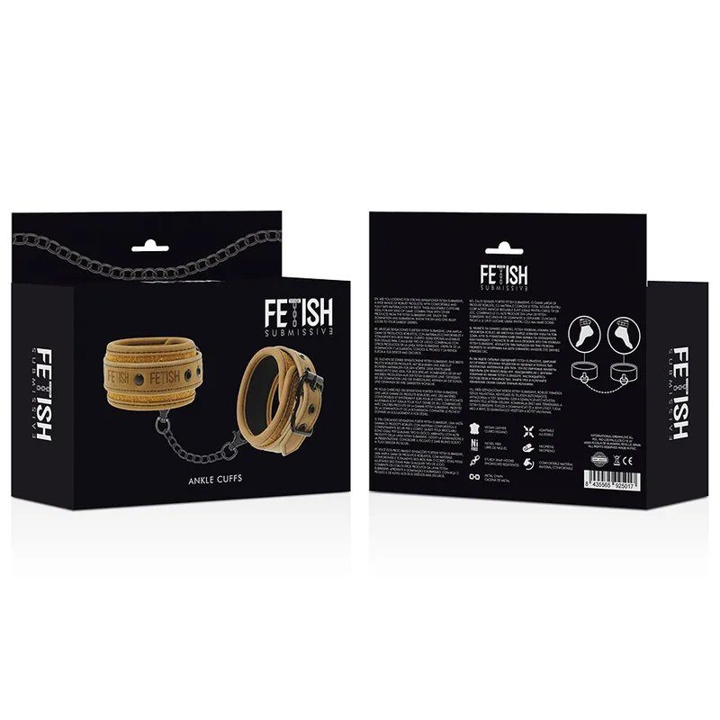 Fetish Submissive Origin Ankle Cuffs Vegan Leather - Putá 6