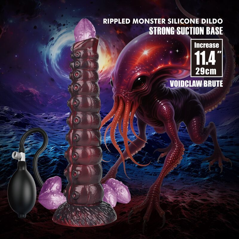 Power monsters - voidclaw brute bicolor inflatable fantasy silicone dildo 29 cm Ø 5.7 cm 8