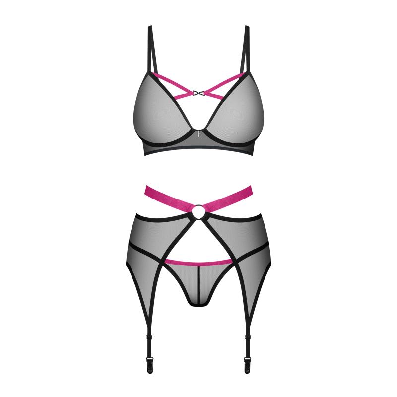 Obsessive - Novenes 3-Piece Set Black Xs/S