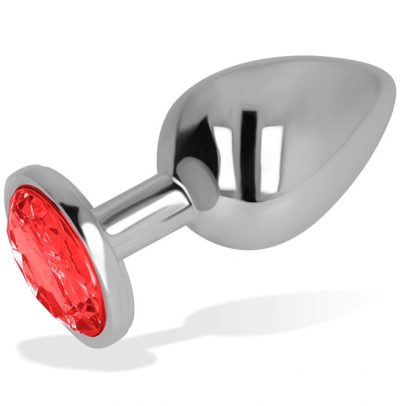 Ohmama - anal plug with red crystal 8 cm 2