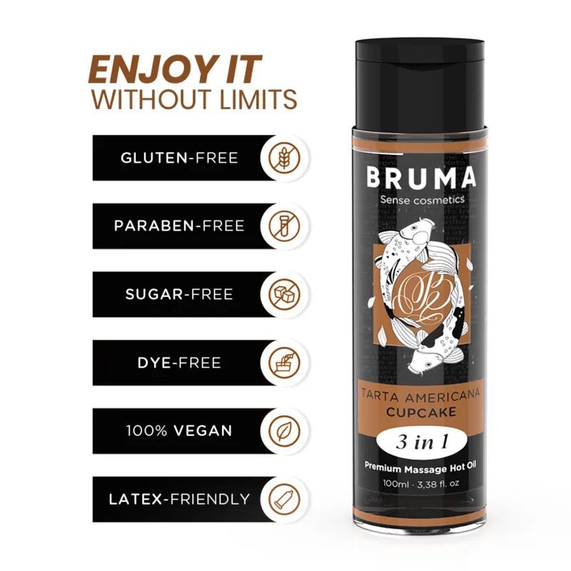 Bruma - premium massage hot oil cupcake 3 in 1 - 100 ml 2