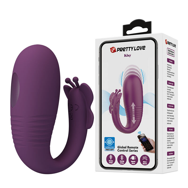Pretty love - klay thrusting egg vibrator app control purple 1