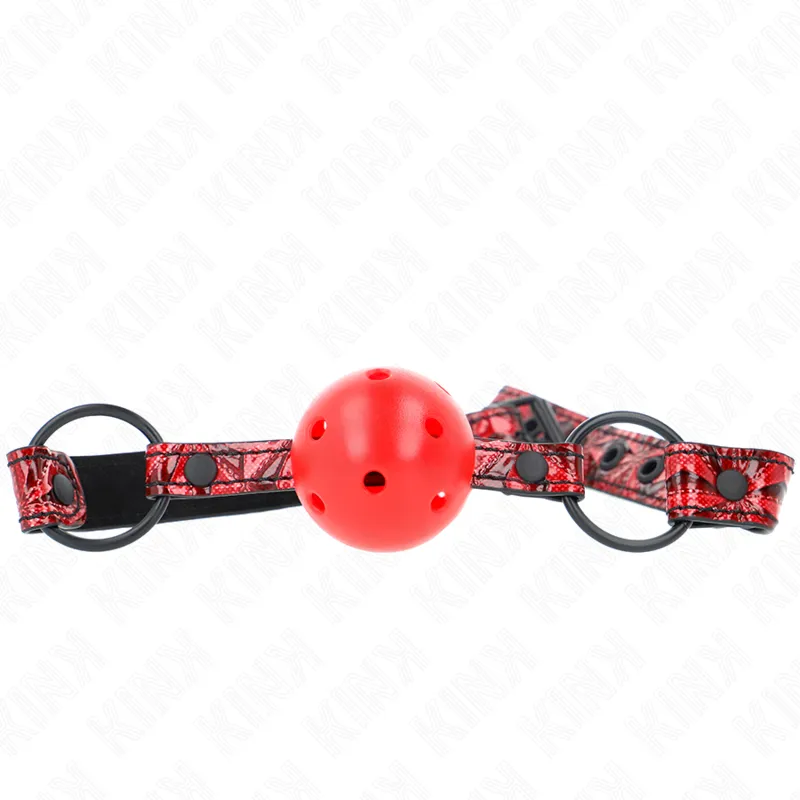 Kink - Diamond Pattern Ball 4.5 Cm Gag Model 1 64.5 Cm Adjustable 42-60 Cm