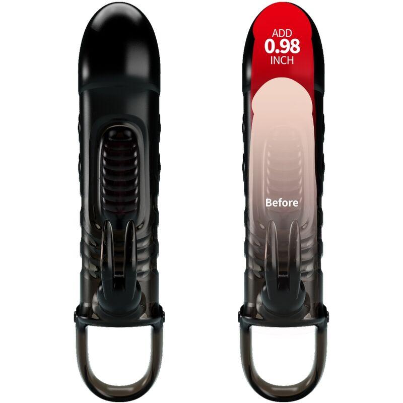 Pretty Love Sloane Penis Sleeve Rabbit Black 1