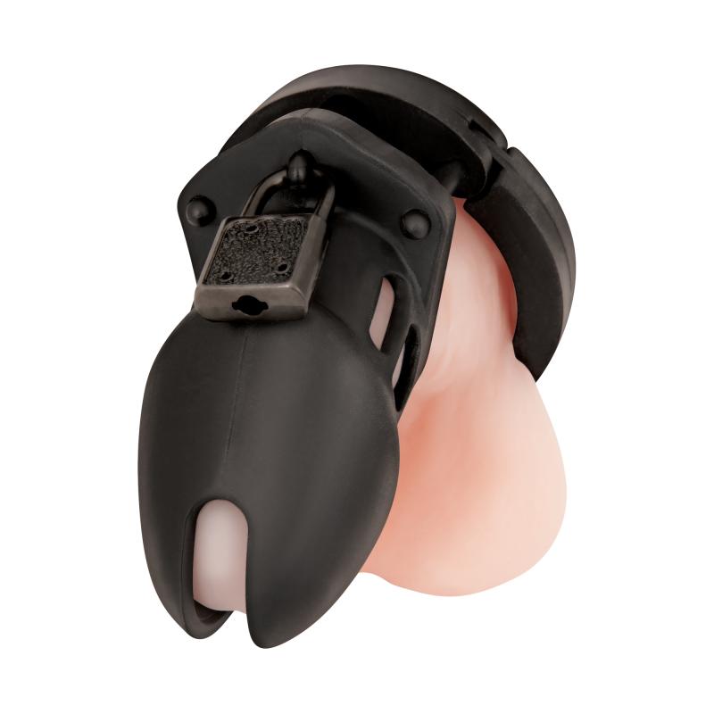 Blueline - Silicone Chastity Cage Black