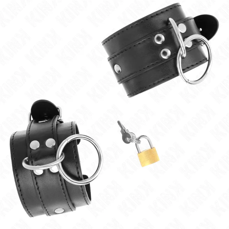 Kink - O-Ring Locked Wrist Restraints Black Adjustable 20-28 Cm X 5.5 Cm 1