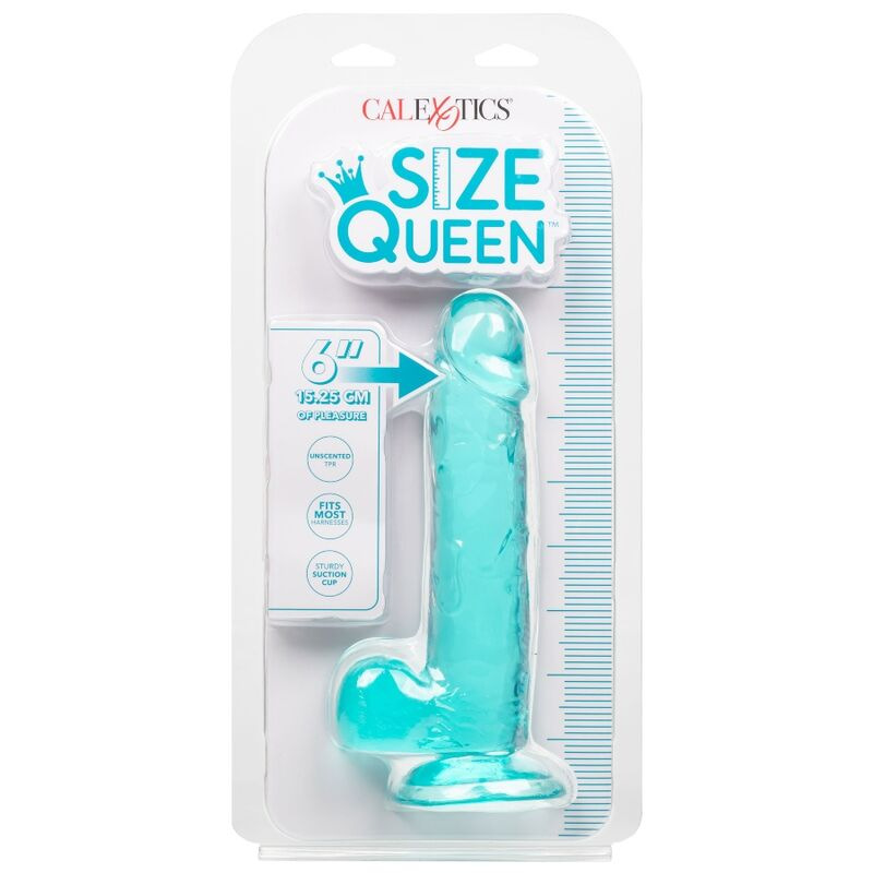 Calexotics - size queen dildo blue 15.3 cm 5