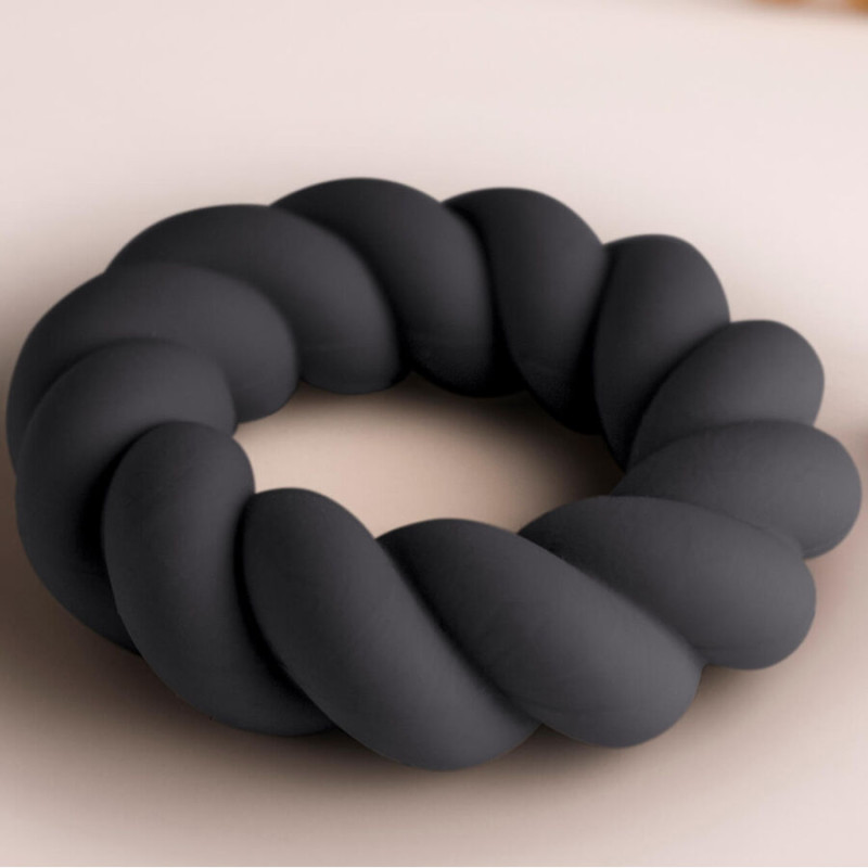 Rocks-off - twist black silicone masturbator ring 2