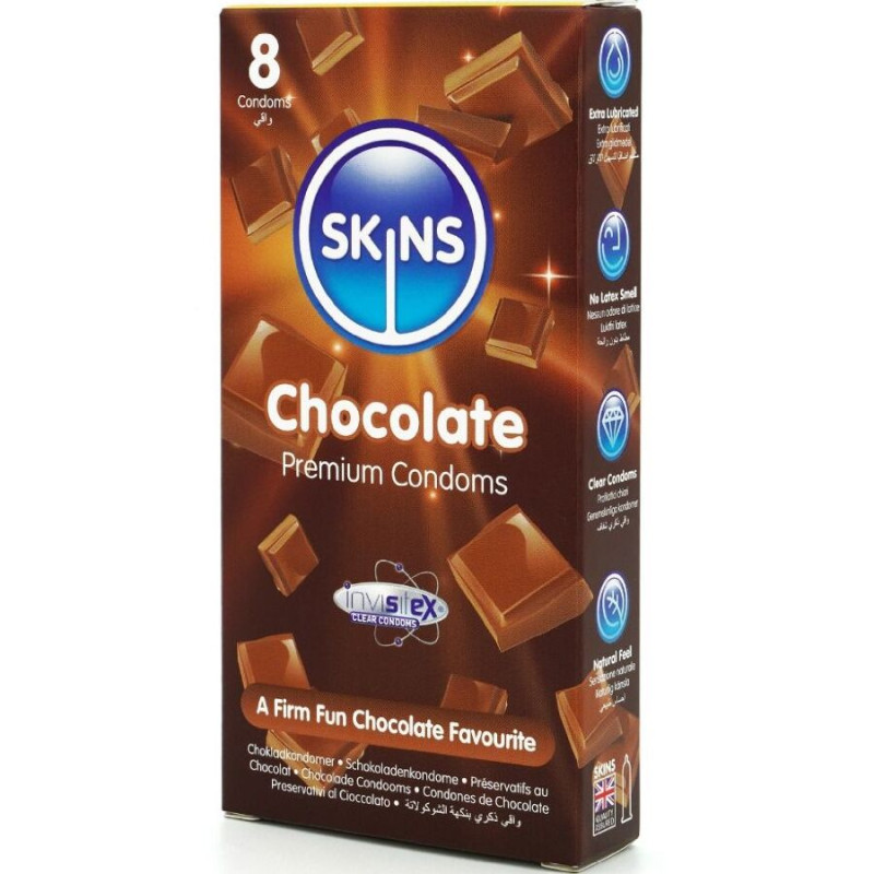 Skins - chocolate premium condoms pack 8 1