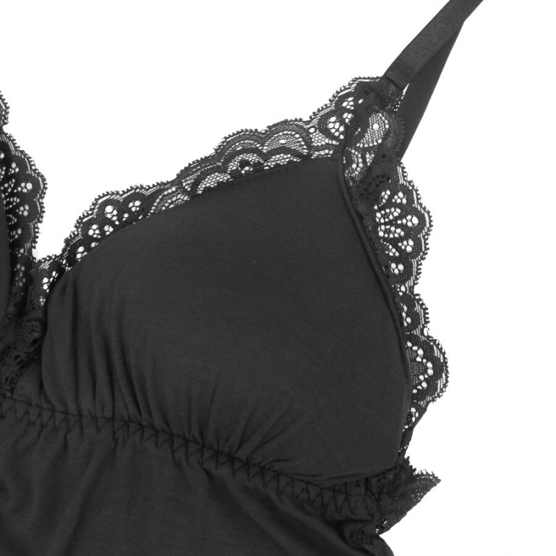 Subblime - Black Floral Lace Detail Teddy S/M 10