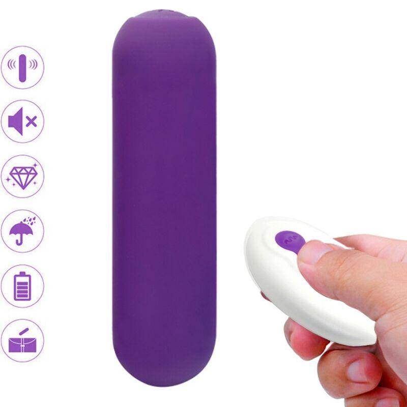 Armony - splash joie vibrator bullet silicone remote control 10 vibrations 75 x 19 cm purple