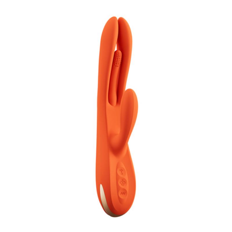 Honeyplaybox - Terri App-Controlled Kinky Finger Tapping Rabbit Vibrator Orange