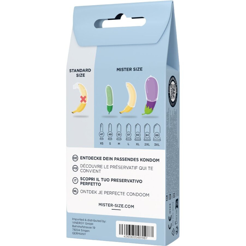 Mister size - test set 3 different sized condoms + measuring tape 3